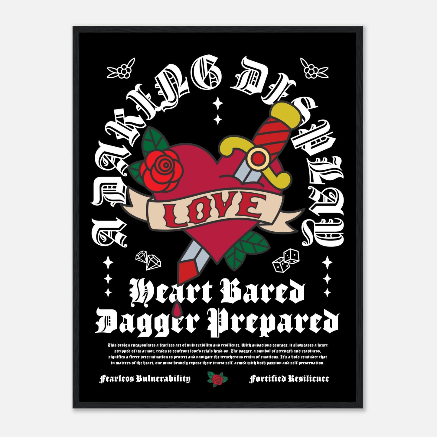 A daring display: Heart bared, dagger prepared