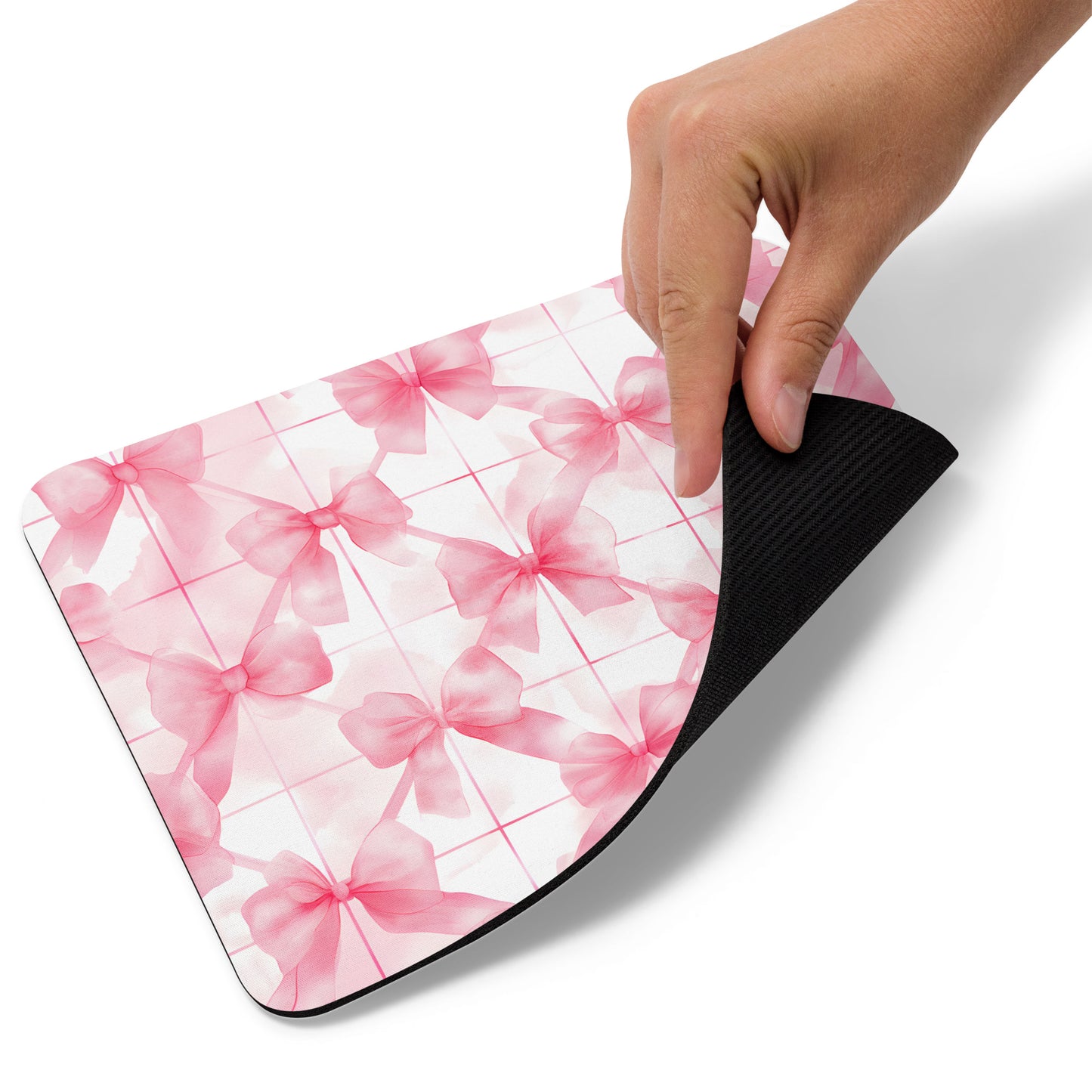 detail of Watercolor Ribbon Pattern on Mousepad